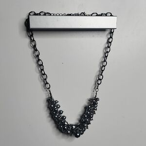 Elegant Black and Silver Necklace